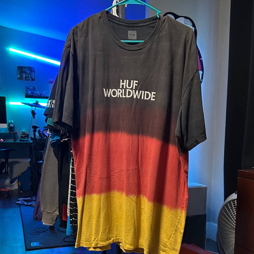HUF Black Red Yellow Gradient T-Shirt